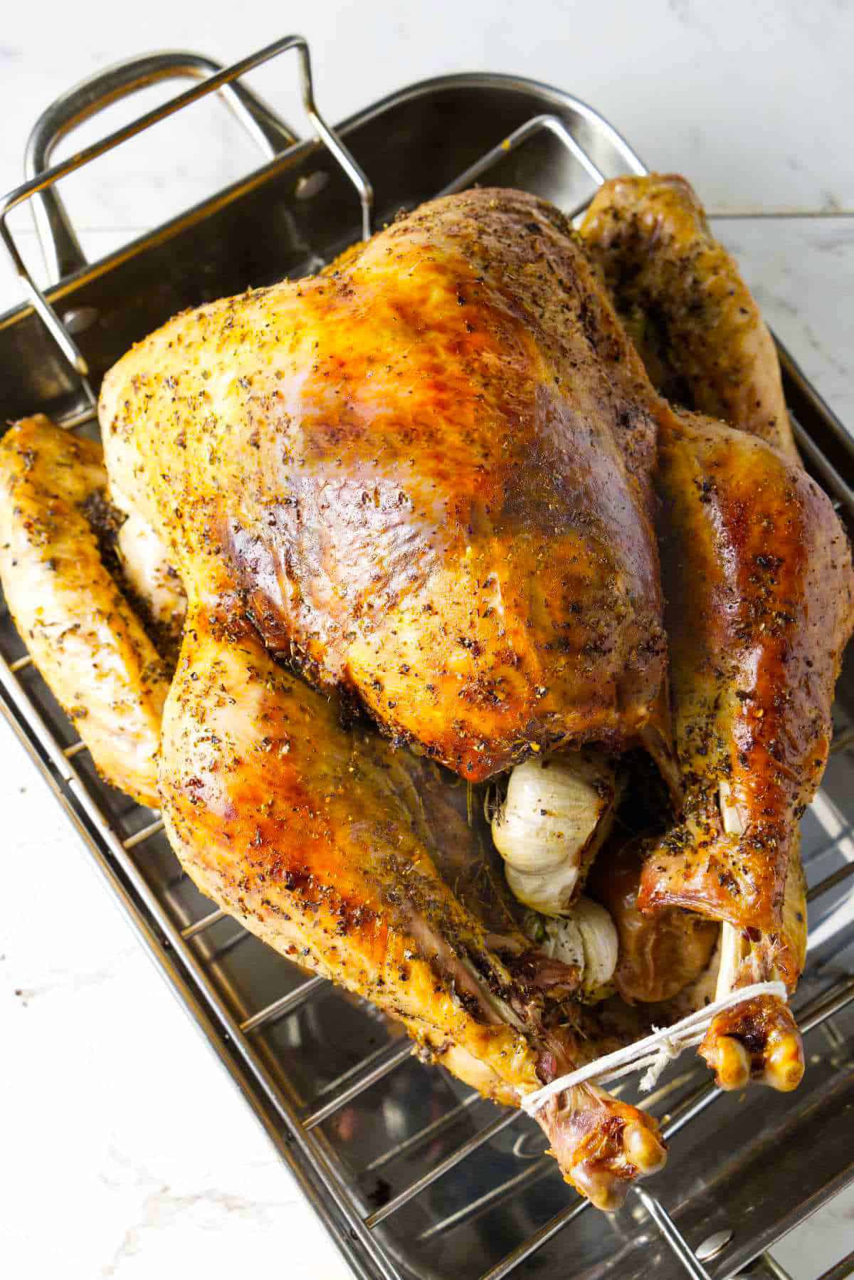 Freshly roasted convection oven turkey.