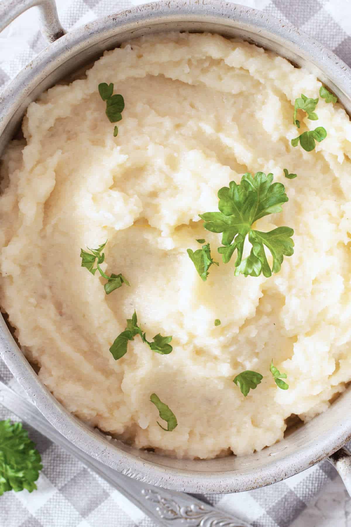 mashed cauliflower with butter.