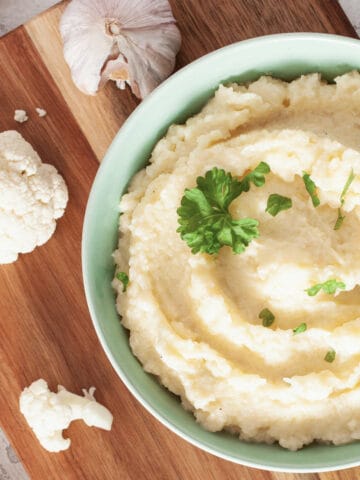 mashed cauliflower with butter.
