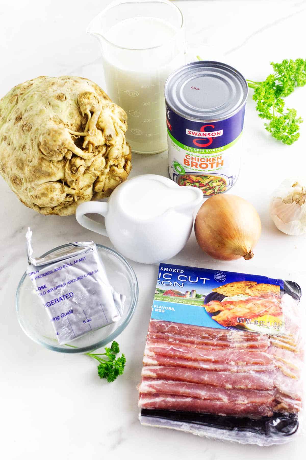 ingredients for mock potato soup.